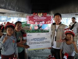 Jamkrindo Sebarkan Semangat Nasionalisme di Kolong Jalan Tol Rawamangun
