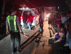 Dua Pengendara Motor Alami Pendarahan Hebat Setelah Terlibat Tabrakan di Jalan Nasional Bagbagan,