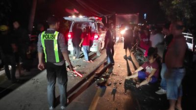 Dua Pengendara Motor Alami Pendarahan Hebat Setelah Terlibat Tabrakan di Jalan Nasional Bagbagan,