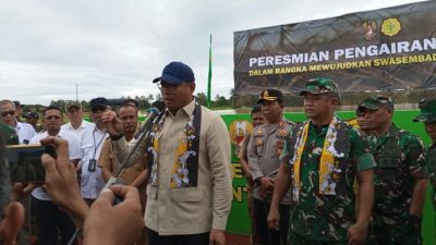 Kasad Resmikan Sarana Pengairan di Ciwaru Sukabumi, Dorong Ketahanan Pangan Nasional
