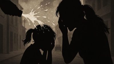 Ibu dan Anak Jadi Korban Penyiraman Air Keras OTK