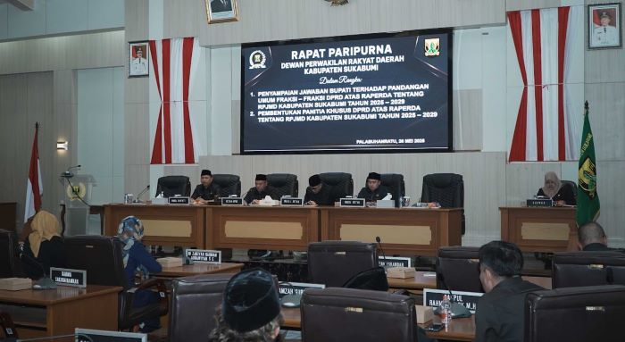 DPRD Kabupaten Sukabumi Konsolidasikan Pembahasan Raperda RPJMD 2025–2029 Lewat Paripurna Ke-20