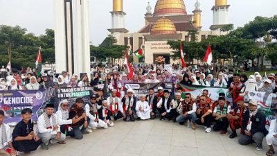 Aksi Solidaritas untuk Palestina, Ratusan Warga Sukabumi Turun ke Jalan
