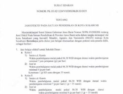 Ikuti Edaran Gubernur, Jam Masuk Sekolah di Kota Sukabumi Ditetapkan 06.30 WIB