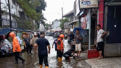 Drainase Tersumbat, Sejumlah Jalan di Kota Sukabumi Terendam Banjir
