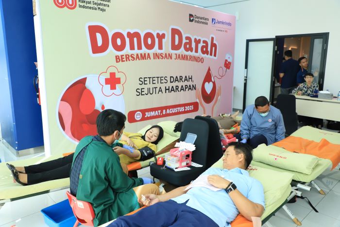 HUT ke-80 RI, Jamkrindo Wujudkan Semangat Gotong Royong Lewat Donor Darah