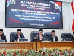 DPRD Kabupaten Sukabumi dan Forkopimda Ikuti Pidato Presiden Prabowo