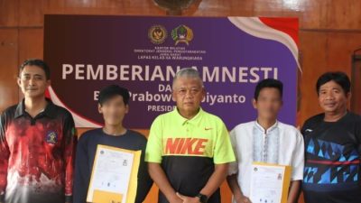 Presiden Prabowo Beri Amnesti, Dua Narapidana di Sukabumi Dibebaskan