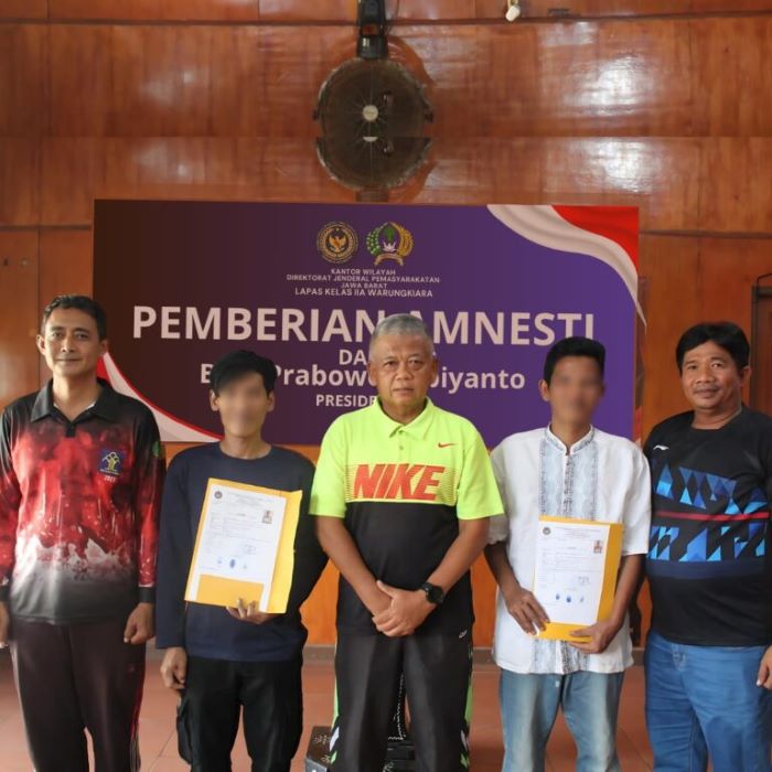 Presiden Prabowo Beri Amnesti, Dua Narapidana di Sukabumi Dibebaskan