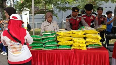 Polres Sukabumi Kota Hadirkan 10 Ton Beras Premium Lewat Gerakan Pangan Murah