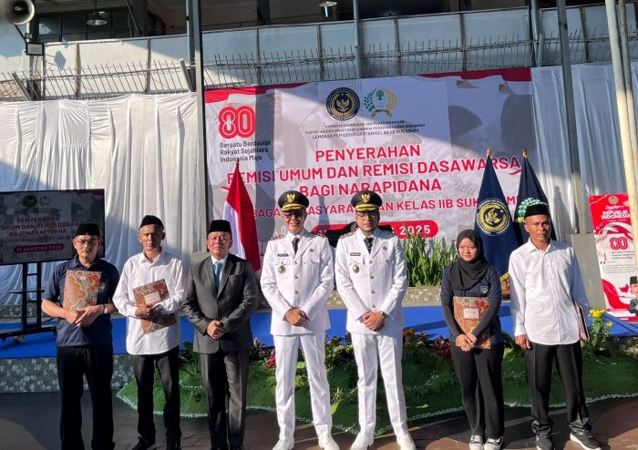 HUT ke-80 RI, 8 Napi Lapas Sukabumi Terima Remisi Bebas