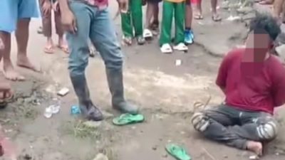 Warga Cibeber Gagalkan Aksi Begal, Dua Pelaku Diamuk Massa