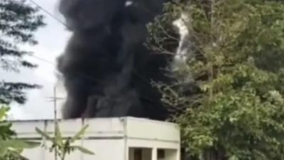 Asap Tebal Selimuti Sagaranten, Rumah Dua Lantai Ludes Terbakar