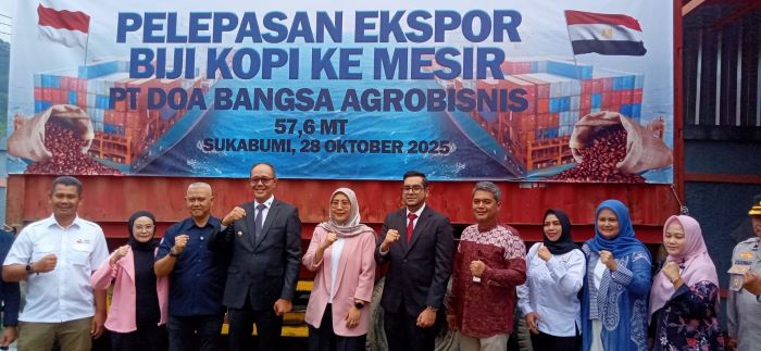 Wali Kota Sukabumi Lepas Ekspor Perdana Kopi ke Mesir, Bukti Produk Lokal Kian Dilirik Dunia