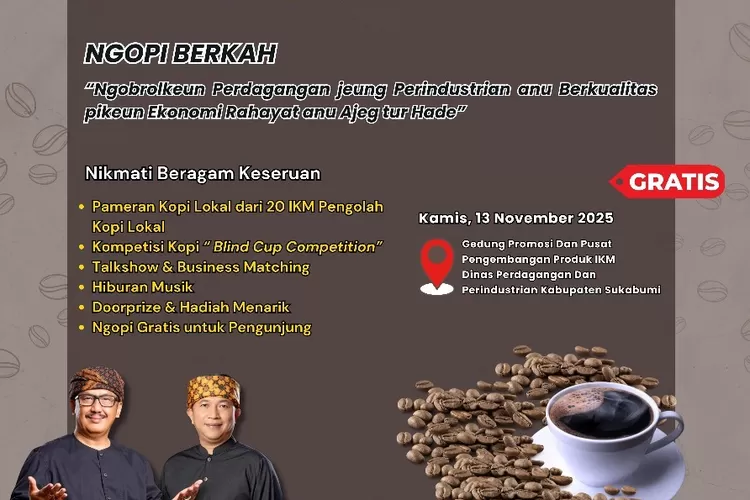 Produksi Kopi Sukabumi Melimpah, Disdagin Dorong Hilirisasi Lewat Festival 2025