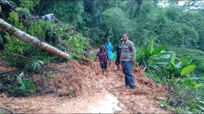 Akses Jalan Tamanjaya–Cigaru Tertutup Longsor, Kini Sudah Bisa Dilalui Roda Dua