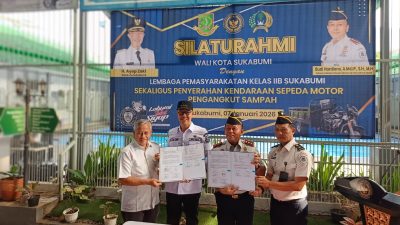 Pemkot Sukabumi Hibahkan Motor Sampah untuk Dukung Kebersihan Lapas