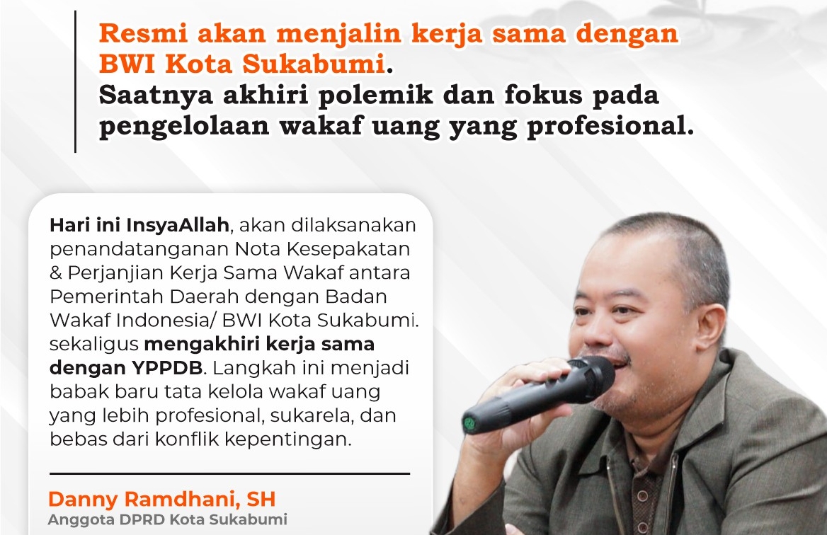 Hapus Stigma Konflik Kepentingan, DPRD Kota Sukabumi Sambut Baik Transisi Pengelolaan Wakaf ke BWI