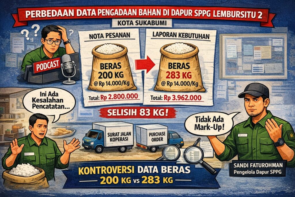 Pengelola Dapur MBG Lembursitu 2 Sebut Selisih Angka Adalah Kompensasi untuk Jaga Kualitas Gizi