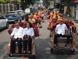 40 Becak Listrik Bantuan Presiden Prabowo Didistribusikan di Kota Sukabami